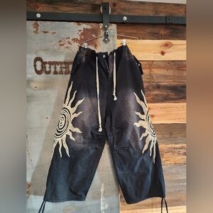 Vale Forever Black Sun Cotton Wide Leg Pants.